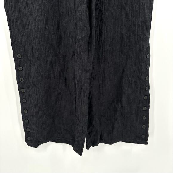 Soft Surroundings Oceo Gauze Wide-Leg Pants in black Size M - Picture 7 of 10